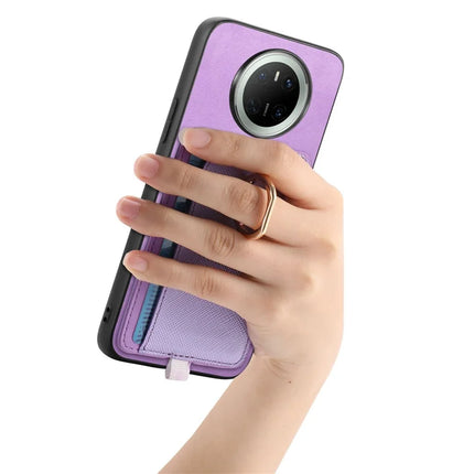 For Huawei Mate 70 Case Ring Kickstand Leather + TPU + PC Phone Cover Detachable Card Holder