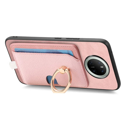 For Huawei Mate 70 Case Ring Kickstand Leather + TPU + PC Phone Cover Detachable Card Holder