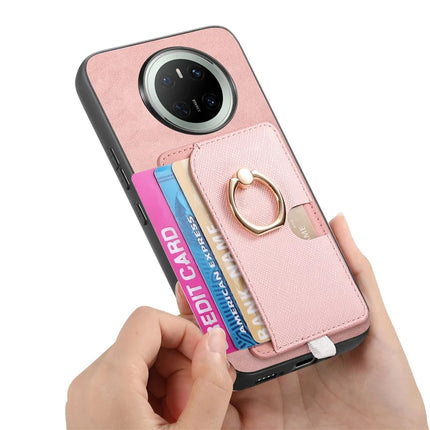 For Huawei Mate 70 Case Ring Kickstand Leather + TPU + PC Phone Cover Detachable Card Holder
