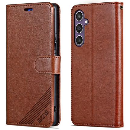 AZNS For Samsung Galaxy A36 5G Case Anti-Scratch PU Leather Stand Wallet Phone Cover - Brown