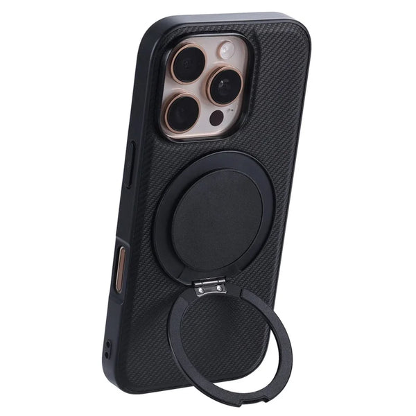 ShopCaseCart Premium Stylish iPhone 16 Pro Snap-on Phone Protective cover Ring Kickstand PC TPU Back Guard