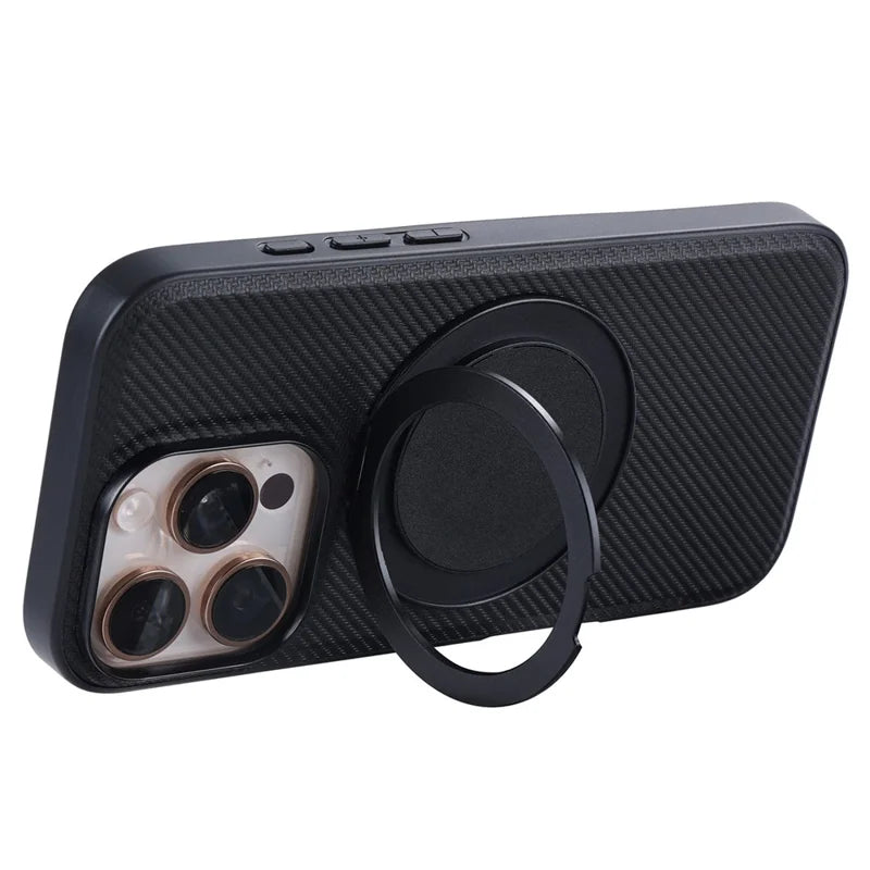 ShopCaseCart Premium Stylish iPhone 16 Pro Snap-on Phone Protective cover Ring Kickstand PC TPU Back Guard