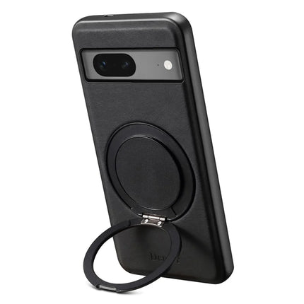 DENIOR A14 For Google Pixel 7 5G Magnetic Case Rotary Kickstand Leather PC TPU Phone Cover