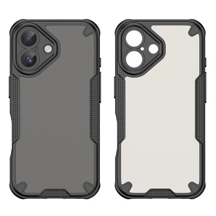 WANLONFENG MFFJ Series For iPhone 16 Plus Case Anti Drop TPU Phone Back Cover with Screen Film