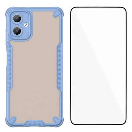 WANLONFENG MFFJ Series For Samsung Galaxy A06 Case Anti Drop TPU Phone Back Cover with Screen Film - Blue