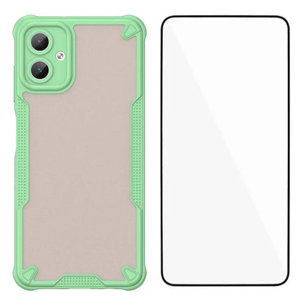 WANLONFENG MFFJ Series For Samsung Galaxy A06 Case Anti Drop TPU Phone Back Cover with Screen Film - Green
