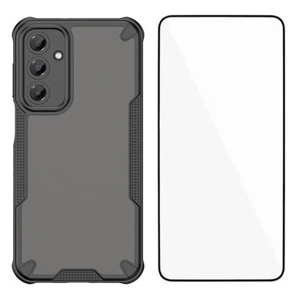 WANLONFENG MFFJ Series TPU Case for Samsung Galaxy A16 5G / A16 4G Anti Drop Phone Back Cover with Screen Film - Black