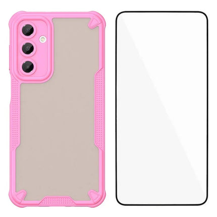WANLONFENG MFFJ Series TPU Case for Samsung Galaxy A16 5G / A16 4G Anti Drop Phone Back Cover with Screen Film - Pink