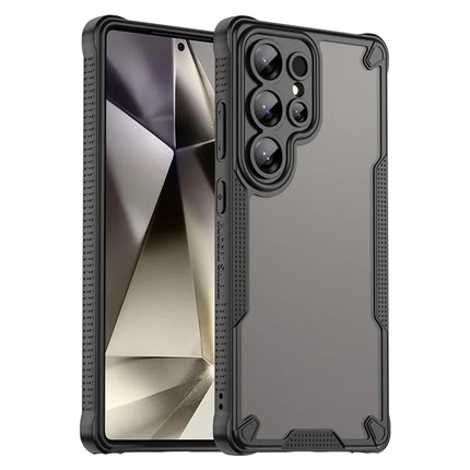 WANLONFENG MFFJ Series For Samsung Galaxy S23 Ultra Case Anti Drop TPU Phone Back Cover with Screen Film