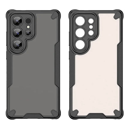 WANLONFENG MFFJ Series For Samsung Galaxy S23 Ultra Case Anti Drop TPU Phone Back Cover with Screen Film