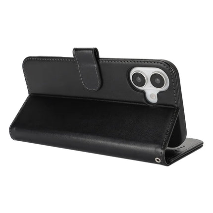 For iPhone 16 Plus Case R61 Texture Wallet Leather Flip Phone Cover