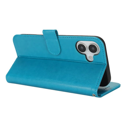 For iPhone 16 Plus Case R61 Texture Wallet Leather Flip Phone Cover