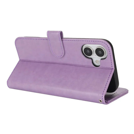 For iPhone 16 Plus Case R61 Texture Wallet Leather Flip Phone Cover