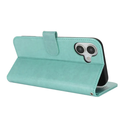 For iPhone 16 Plus Case R61 Texture Wallet Leather Flip Phone Cover