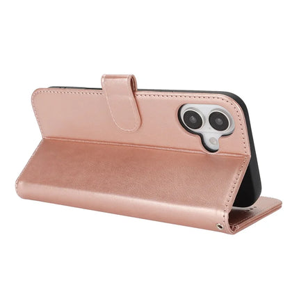 For iPhone 16 Plus Case R61 Texture Wallet Leather Flip Phone Cover