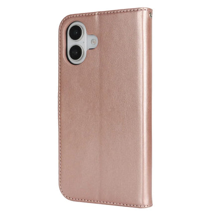 For iPhone 16 Plus Case R61 Texture Wallet Leather Flip Phone Cover