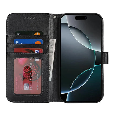 For iPhone 16 Pro Max Case R61 Texture Wallet Leather Flip Phone Cover