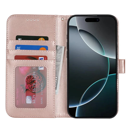 For iPhone 16 Pro Max Case R61 Texture Wallet Leather Flip Phone Cover