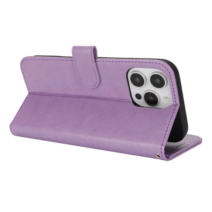 For iPhone 16 Pro Case R61 Texture Wallet Leather Flip Phone Cover