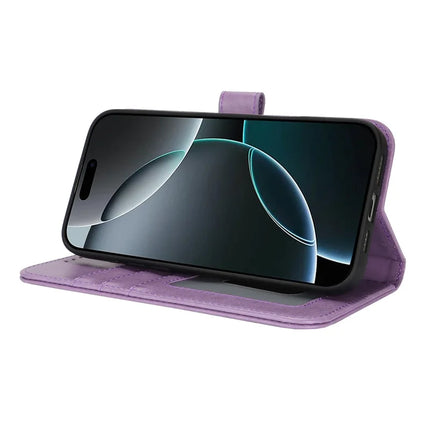 For iPhone 16 Pro Case R61 Texture Wallet Leather Flip Phone Cover