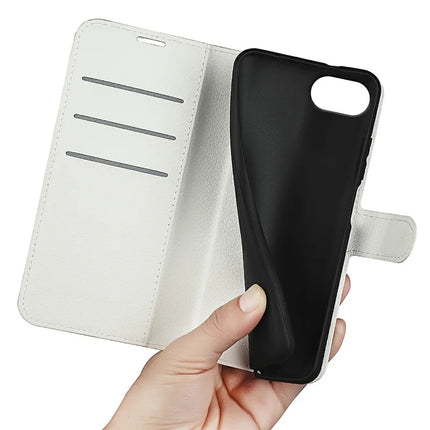 For iPhone 16e Case Litchi Texture Shockproof Leather Wallet Phone Cover