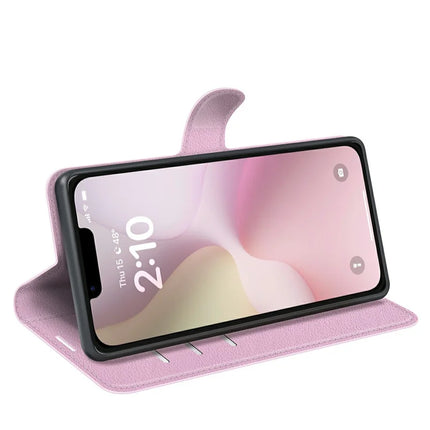 For iPhone 16e Case Litchi Texture Shockproof Leather Wallet Phone Cover