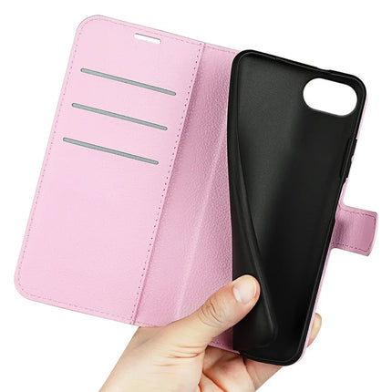 For iPhone 16e Case Litchi Texture Shockproof Leather Wallet Phone Cover