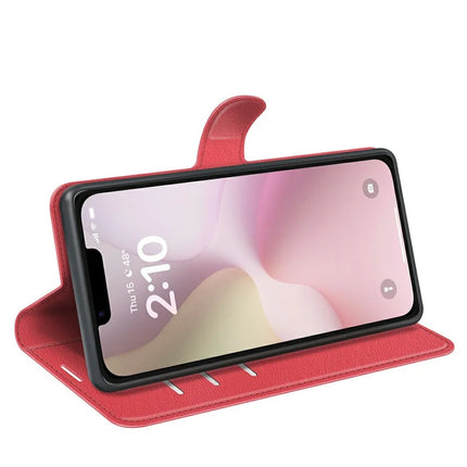 For iPhone 16e Case Litchi Texture Shockproof Leather Wallet Phone Cover