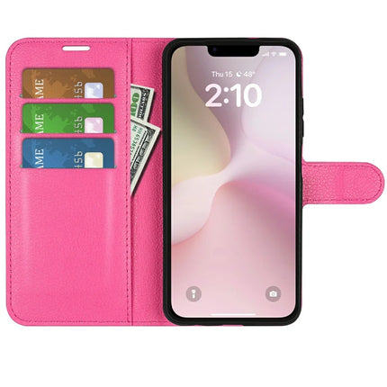 For iPhone 16e Case Litchi Texture Shockproof Leather Wallet Phone Cover