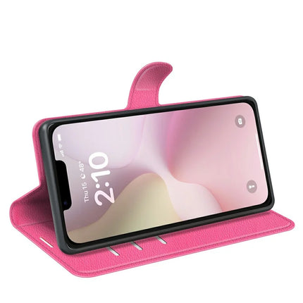For iPhone 16e Case Litchi Texture Shockproof Leather Wallet Phone Cover