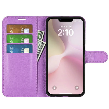For iPhone 16e Case Litchi Texture Shockproof Leather Wallet Phone Cover