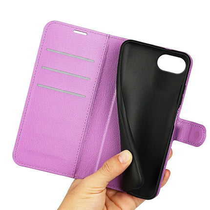For iPhone 16e Case Litchi Texture Shockproof Leather Wallet Phone Cover