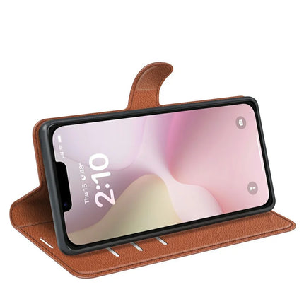 For iPhone 16e Case Litchi Texture Shockproof Leather Wallet Phone Cover