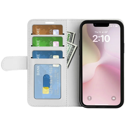 For iPhone 16e Wallet Case Crazy Horse Texture Stand Leather Phone Cover