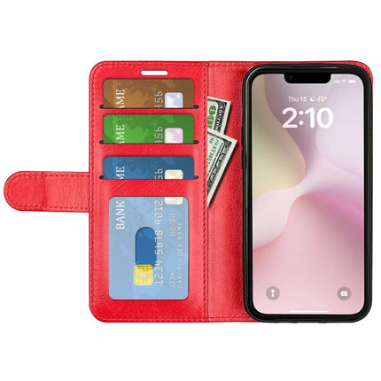 For iPhone 16e Wallet Case Crazy Horse Texture Stand Leather Phone Cover