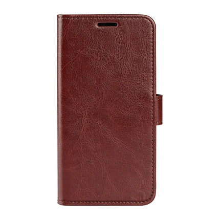 For iPhone 16e Wallet Case Crazy Horse Texture Stand Leather Phone Cover