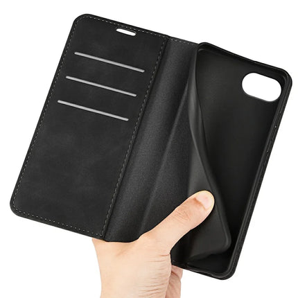 For iPhone 16e Case Skin Touch Leather Wallet Phone Cover