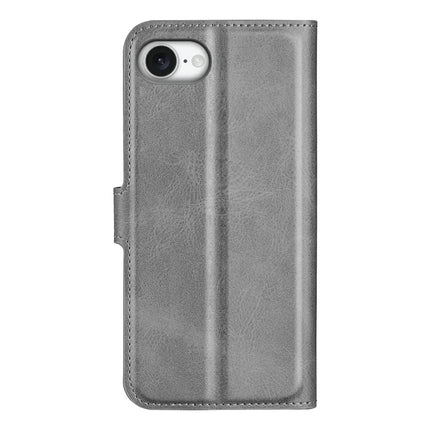 For iPhone 16e Stand Case Anti-Scratch Calf Texture Leather Phone Cover