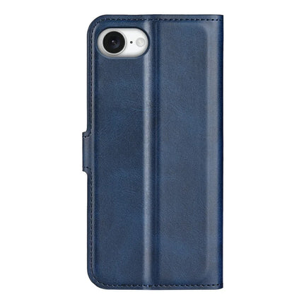 For iPhone 16e Stand Case Anti-Scratch Calf Texture Leather Phone Cover