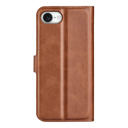 For iPhone 16e Stand Case Anti-Scratch Calf Texture Leather Phone Cover