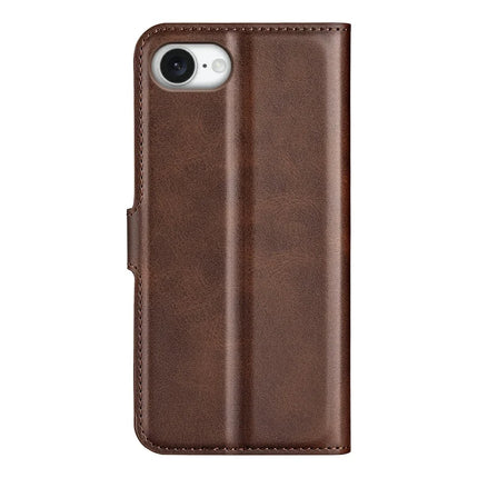 For iPhone 16e Stand Case Anti-Scratch Calf Texture Leather Phone Cover