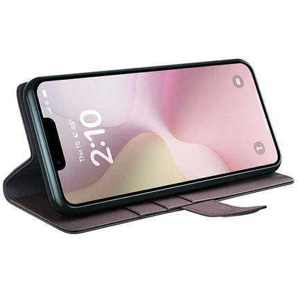 For iPhone 16e Case Genuine Split Leather Phone Cover Wallet Card Slot