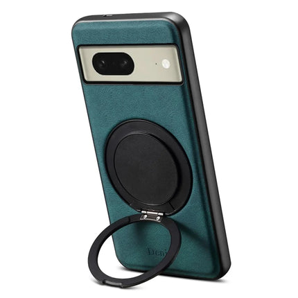 DENIOR A14 For Google Pixel 8 Magnetic Case Rotary Kickstand Leather PC TPU Phone Cover