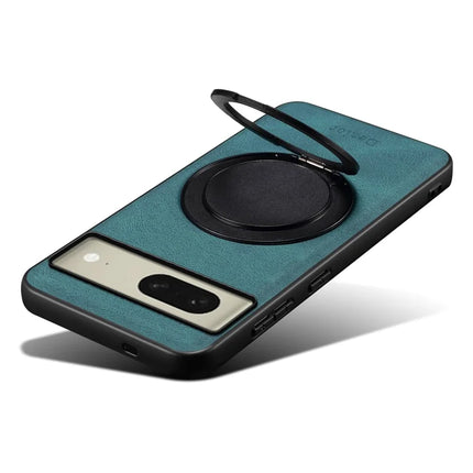 DENIOR A14 For Google Pixel 8 Magnetic Case Rotary Kickstand Leather PC TPU Phone Cover