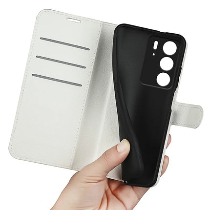 For Realme C75 Case Litchi Texture Shockproof Leather Wallet Phone Cover