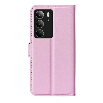 For Realme C75 Case Litchi Texture Shockproof Leather Wallet Phone Cover