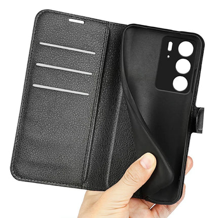For Realme C75 Case Litchi Texture Shockproof Leather Wallet Phone Cover