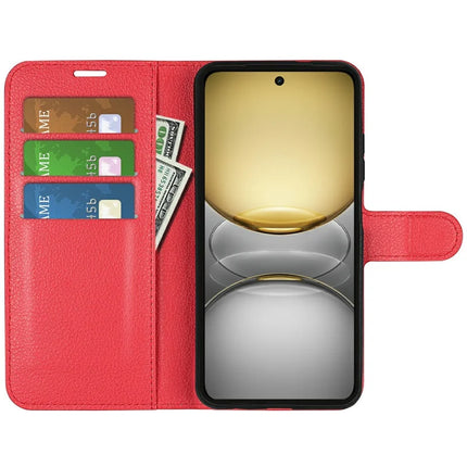 For Realme C75 Case Litchi Texture Shockproof Leather Wallet Phone Cover