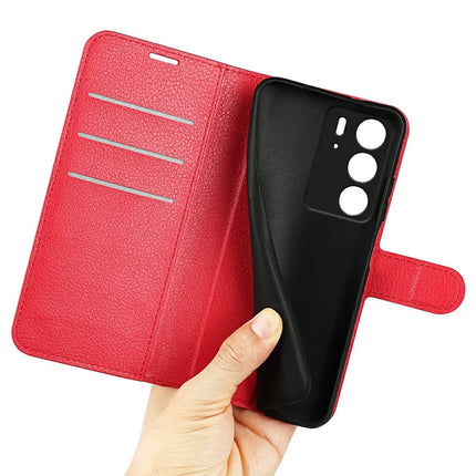 For Realme C75 Case Litchi Texture Shockproof Leather Wallet Phone Cover