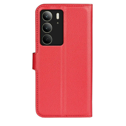For Realme C75 Case Litchi Texture Shockproof Leather Wallet Phone Cover
